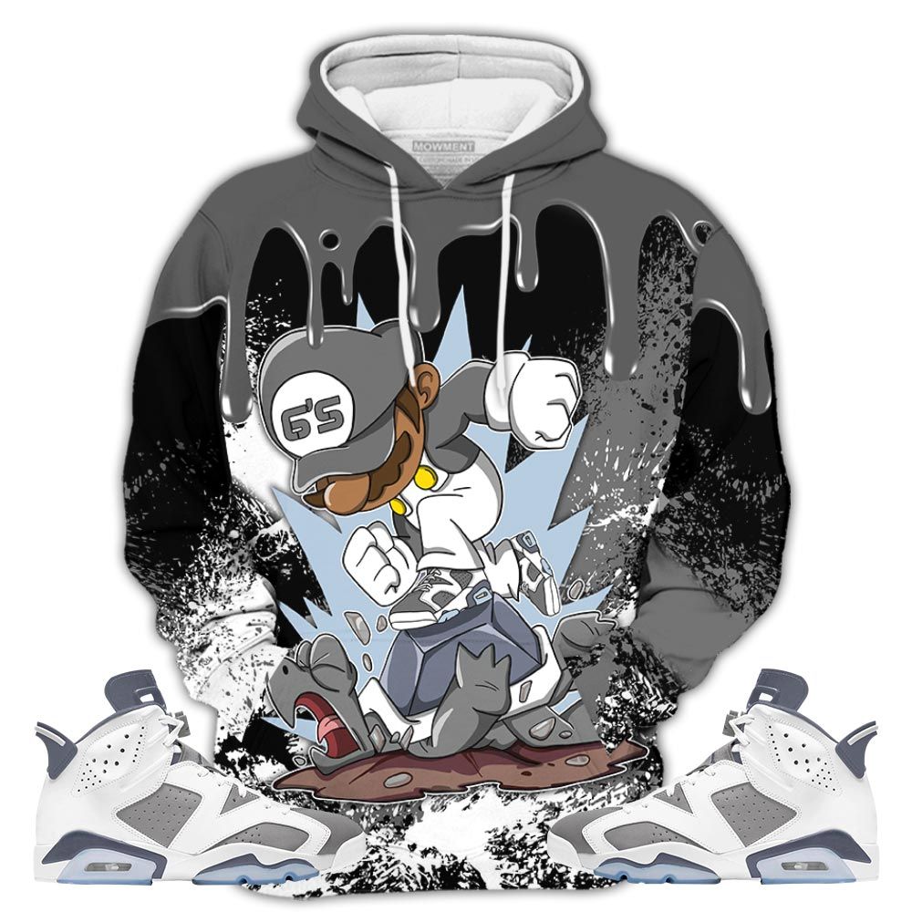 Game Crazy 01 Sneaker Shirt Match Retro Cool Grey 6S, Jordan 6 Cool Grey Hoodie Sweatshirt Tee All Over Print MKO Shirt