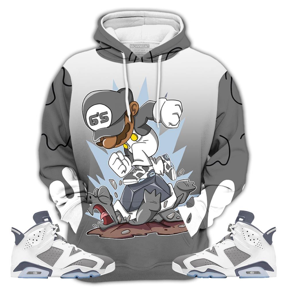 Game Crazy 02 Sneaker Shirt Match Retro Cool Grey 6S, Jordan 6 Cool Grey Hoodie Sweatshirt Tee All Over Print MKO Shirt