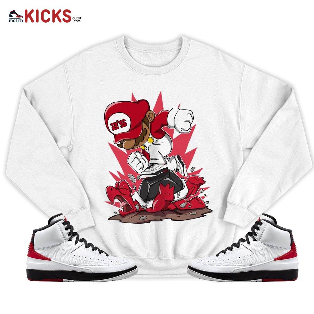 Game Crazy Sneaker Shirt Match 2 Chicago Varsity Red, Jordan Retro 2 Chicago MKO T-Shirt Game Crazy Sneaker Shirt Match 2 Chicago Varsity Red, Jordan Retro 2 Chicago MKO T-Shirt