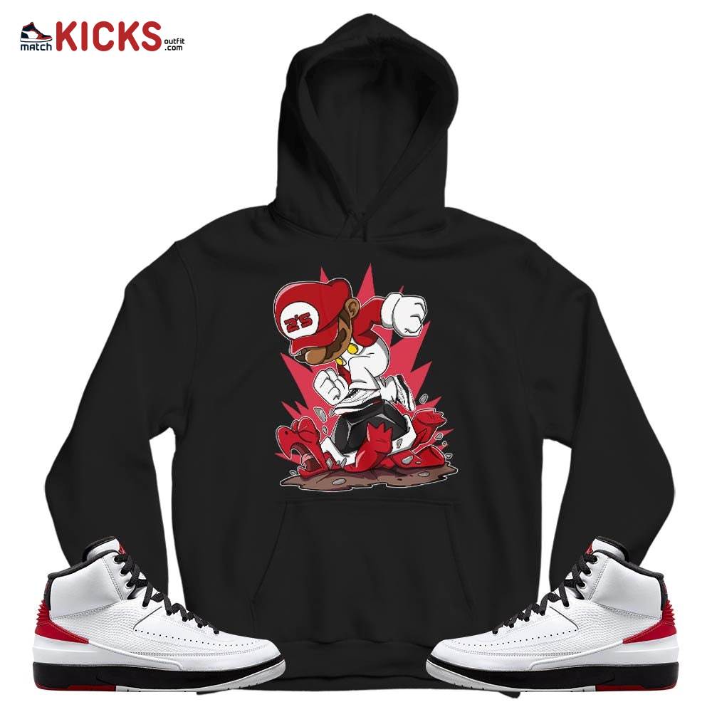 Game Crazy Sneaker Shirt Match 2 Chicago Varsity Red, Jordan Retro 2 Chicago MKO T-Shirt Game Crazy Sneaker Shirt Match 2 Chicago Varsity Red, Jordan Retro 2 Chicago MKO T-Shirt