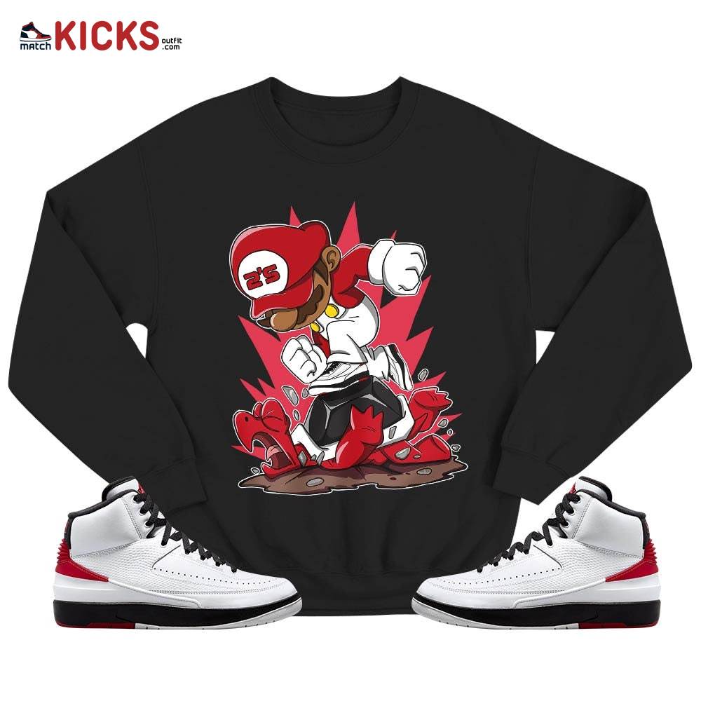 Game Crazy Sneaker Shirt Match 2 Chicago Varsity Red, Jordan Retro 2 Chicago MKO T-Shirt Game Crazy Sneaker Shirt Match 2 Chicago Varsity Red, Jordan Retro 2 Chicago MKO T-Shirt