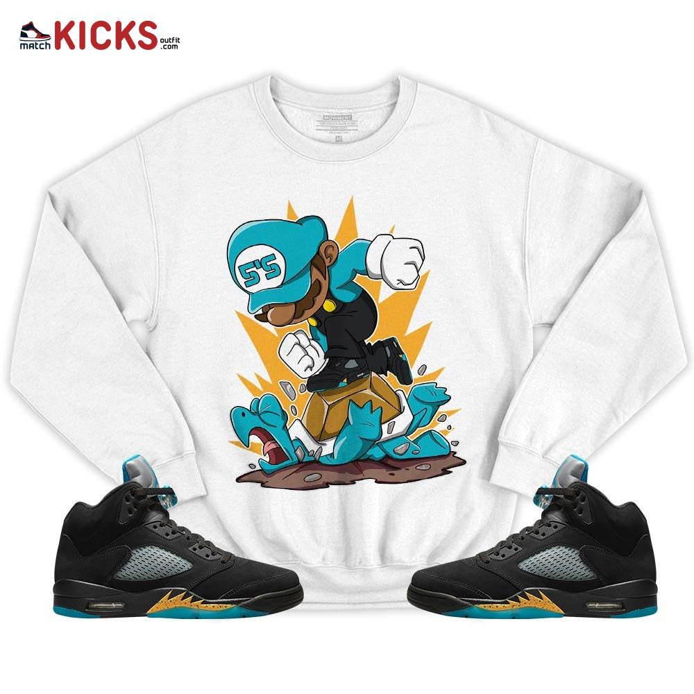 Game Crazy Sneaker Shirt Match 2023 Retro Aqua 5s, Jordan 5 Aqua MKO T-Shirt Game Crazy Sneaker Shirt Match 2023 Retro Aqua 5s, Jordan 5 Aqua MKO T-Shirt
