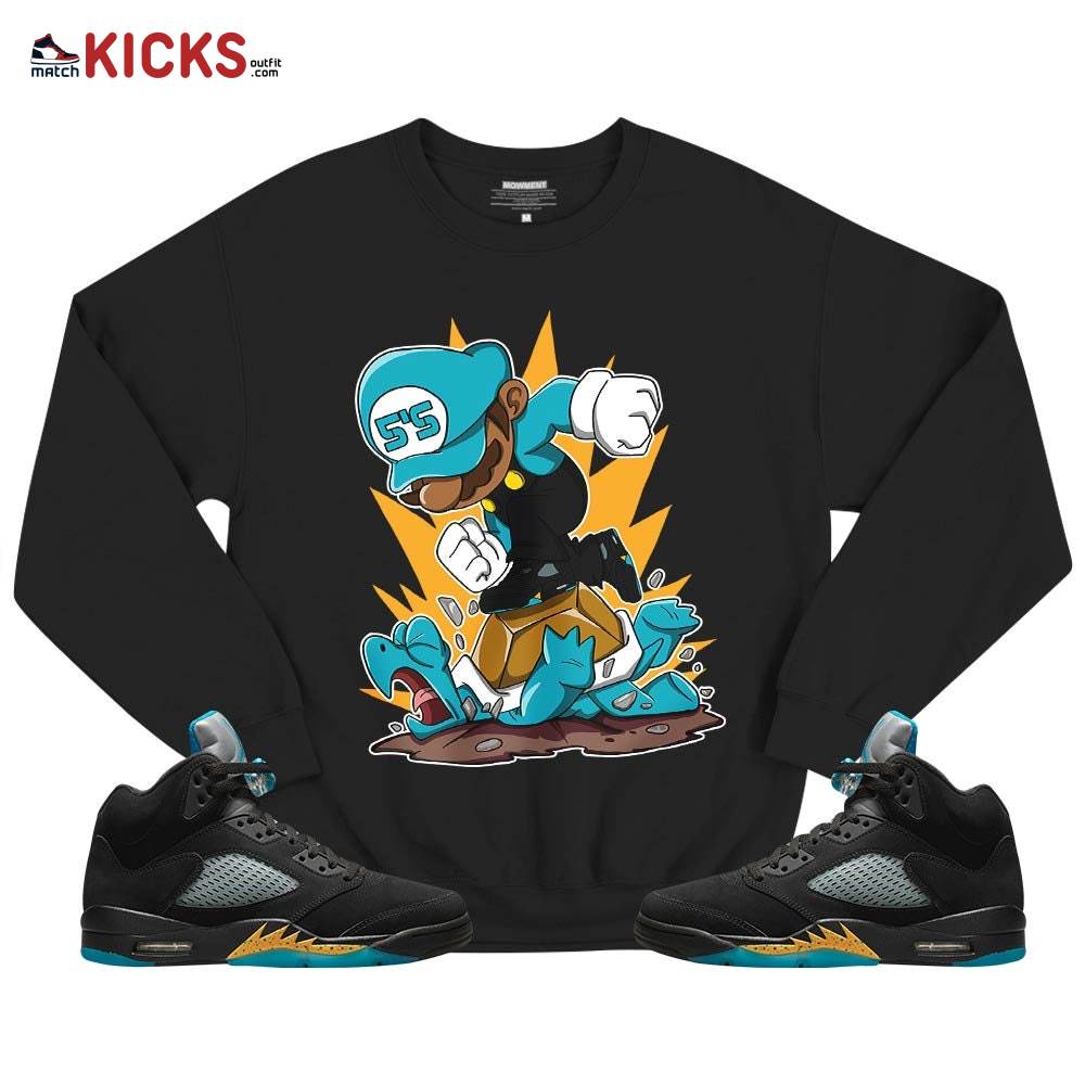 Game Crazy Sneaker Shirt Match 2023 Retro Aqua 5s, Jordan 5 Aqua MKO T-Shirt Game Crazy Sneaker Shirt Match 2023 Retro Aqua 5s, Jordan 5 Aqua MKO T-Shirt