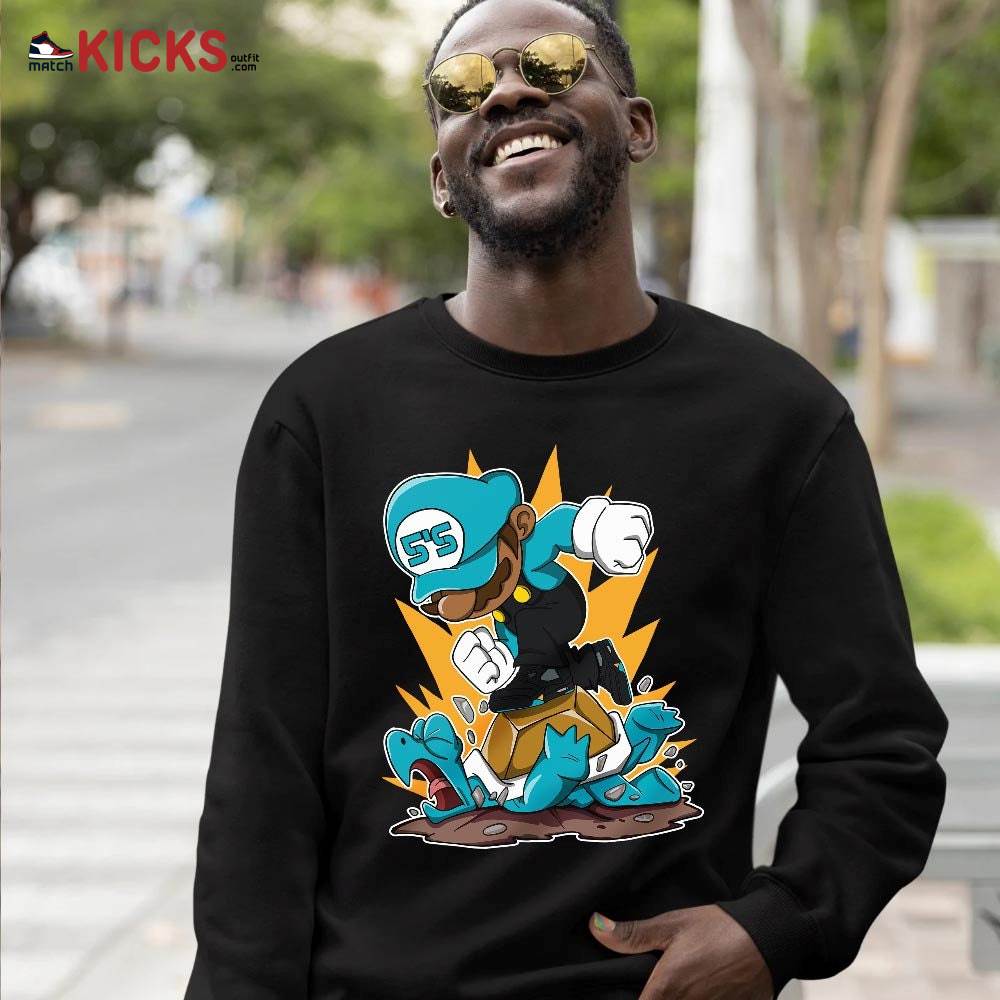 Game Crazy Sneaker Shirt Match 2023 Retro Aqua 5s, Jordan 5 Aqua MKO T-Shirt Game Crazy Sneaker Shirt Match 2023 Retro Aqua 5s, Jordan 5 Aqua MKO T-Shirt