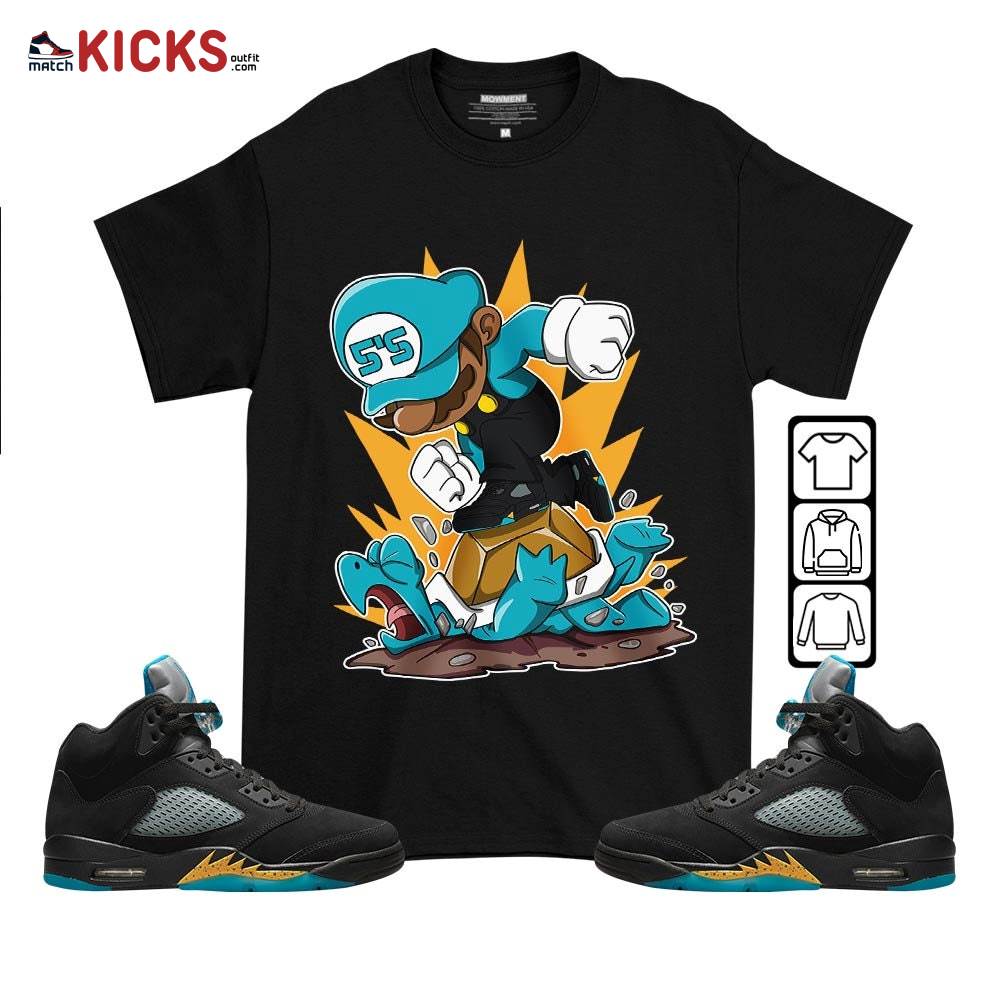 Game Crazy Sneaker Shirt Match 2023 Retro Aqua 5s, Jordan 5 Aqua MKO T-Shirt Game Crazy Sneaker Shirt Match 2023 Retro Aqua 5s, Jordan 5 Aqua MKO T-Shirt