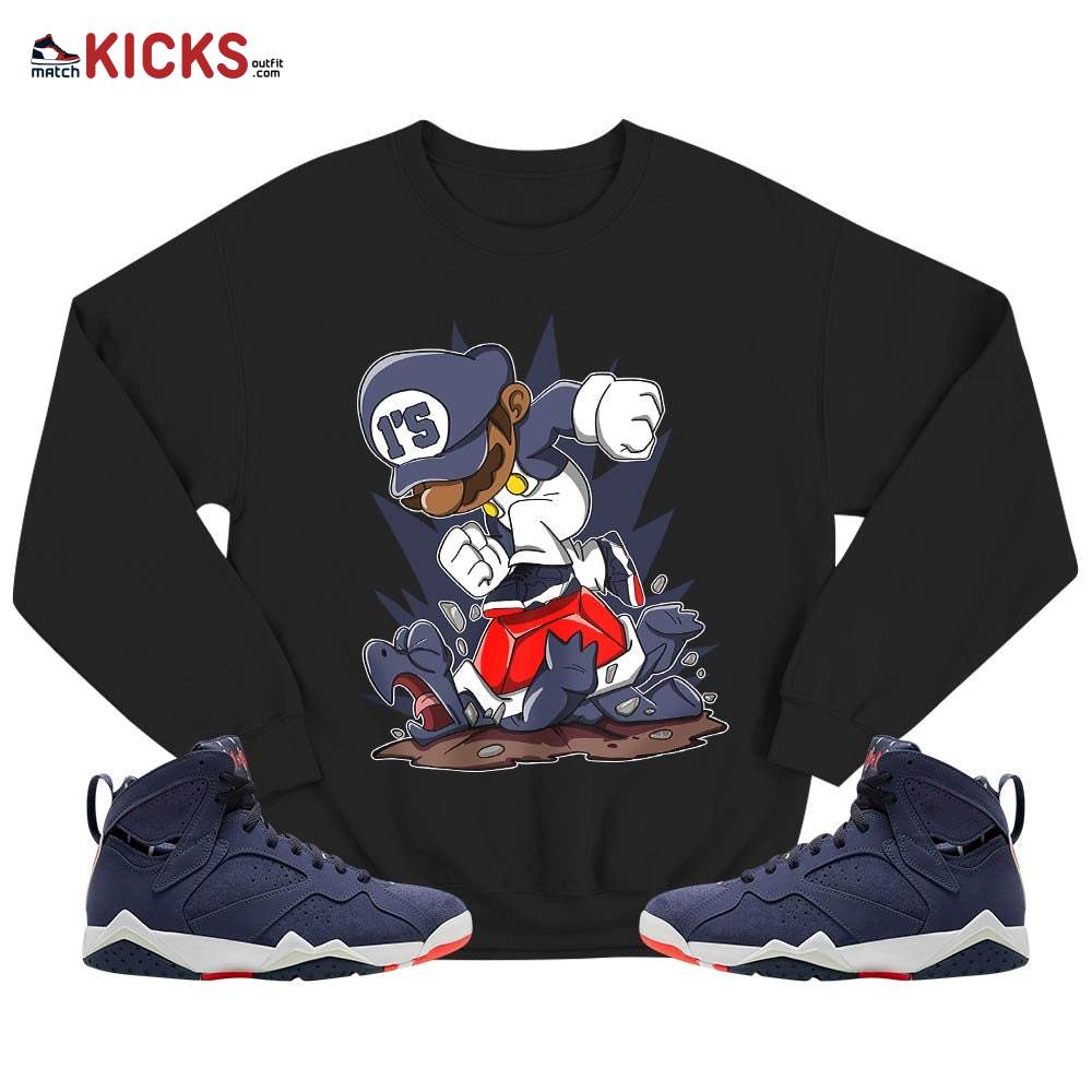 Game Crazy Sneaker Shirt Match 7 Neutral Indigo, Jordan 7 Quai 54 MKO T-Shirt Game Crazy Sneaker Shirt Match 7 Neutral Indigo, Jordan 7 Quai 54 MKO T-Shirt