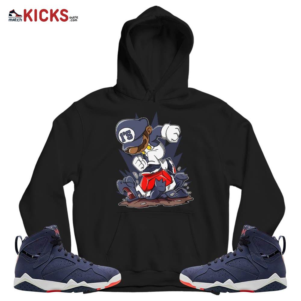 Game Crazy Sneaker Shirt Match 7 Neutral Indigo, Jordan 7 Quai 54 MKO T-Shirt Game Crazy Sneaker Shirt Match 7 Neutral Indigo, Jordan 7 Quai 54 MKO T-Shirt
