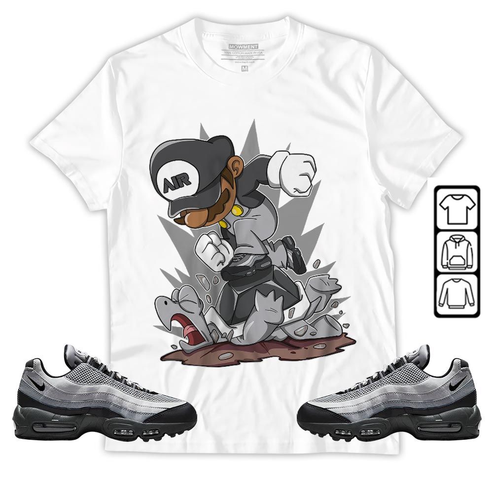 Game Crazy Sneaker Shirt Match 95 Reflective Safari Grey, Air Max 95 Reflective Safari MKO T-Shirt