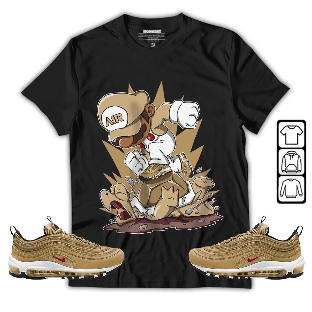Game Crazy Sneaker Shirt Match Air Max 97 Metallic Gold, Air Max 97 Gold Bullet MKO T-Shirt Game Crazy Sneaker Shirt Match Air Max 97 Metallic Gold, Air Max 97 Gold Bullet MKO T-Shirt