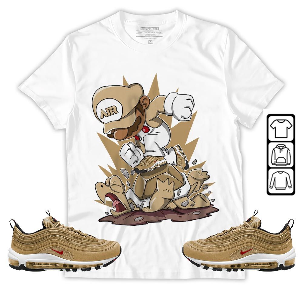 Game Crazy Sneaker Shirt Match Air Max 97 Metallic Gold, Air Max 97 Gold Bullet MKO T-Shirt Game Crazy Sneaker Shirt Match Air Max 97 Metallic Gold, Air Max 97 Gold Bullet MKO T-Shirt