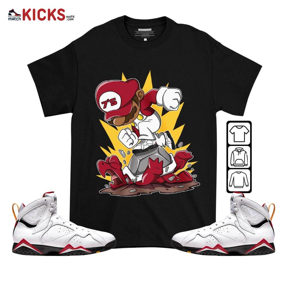 Game Crazy Sneaker Shirt Match Cardinal 7s, Jordan 7 Retro Cardinal MKO T-Shirt