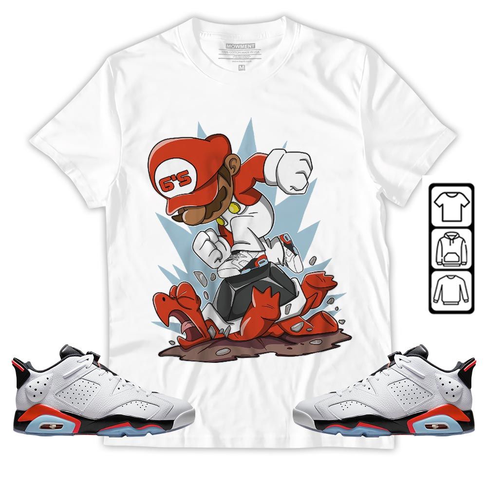 Game Crazy Sneaker Shirt Match Golf White Infrared 6s, Jordan 6 Low Infrared MKO T-Shirt Game Crazy Sneaker Shirt Match Golf White Infrared 6s, Jordan 6 Low Infrared MKO T-Shirt