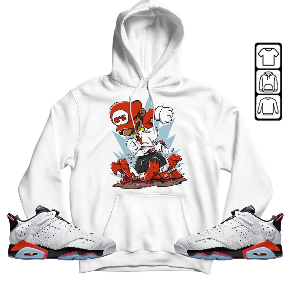 Game Crazy Sneaker Shirt Match Golf White Infrared 6s, Jordan 6 Low Infrared MKO T-Shirt
