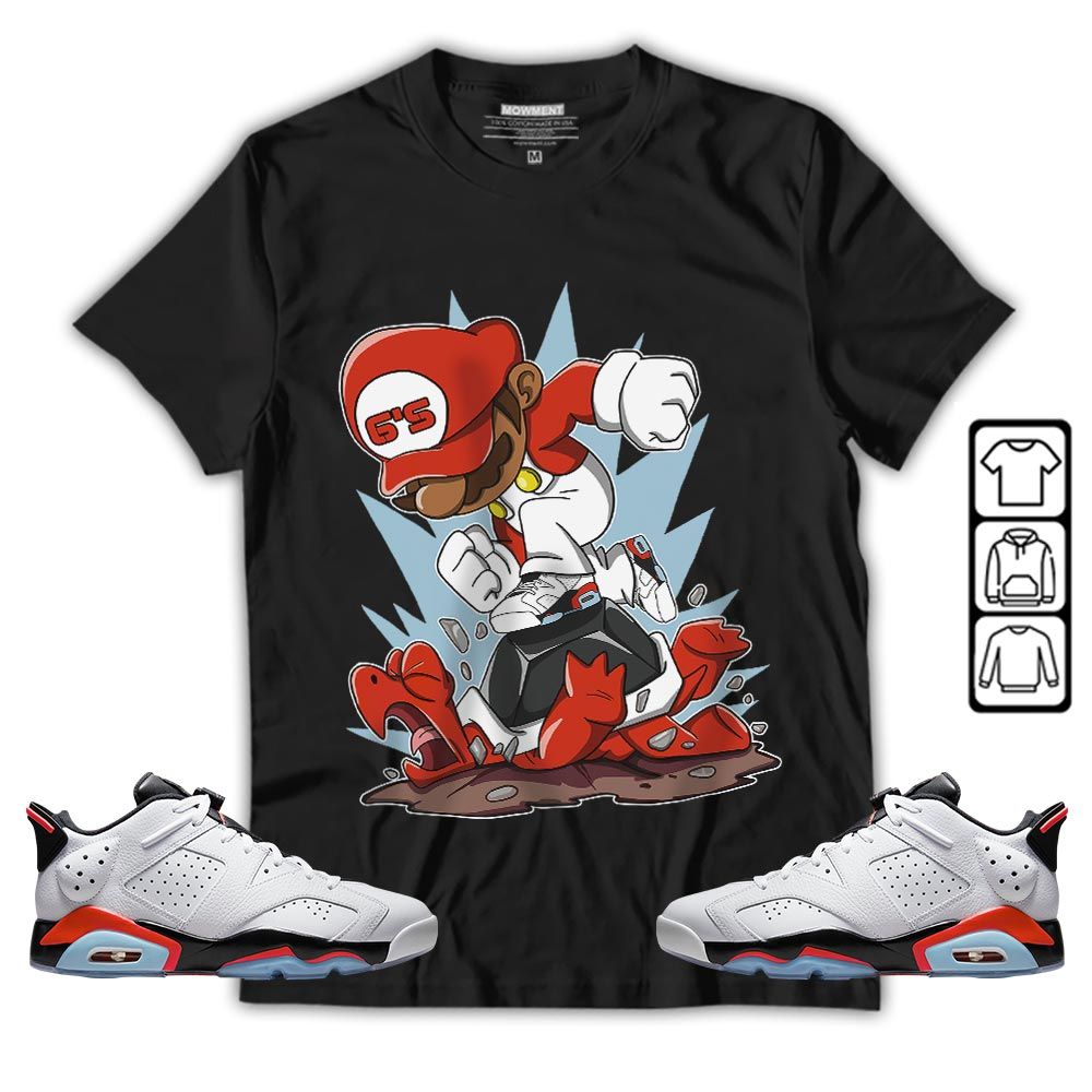 Game Crazy Sneaker Shirt Match Golf White Infrared 6s, Jordan 6 Low Infrared MKO T-Shirt Game Crazy Sneaker Shirt Match Golf White Infrared 6s, Jordan 6 Low Infrared MKO T-Shirt