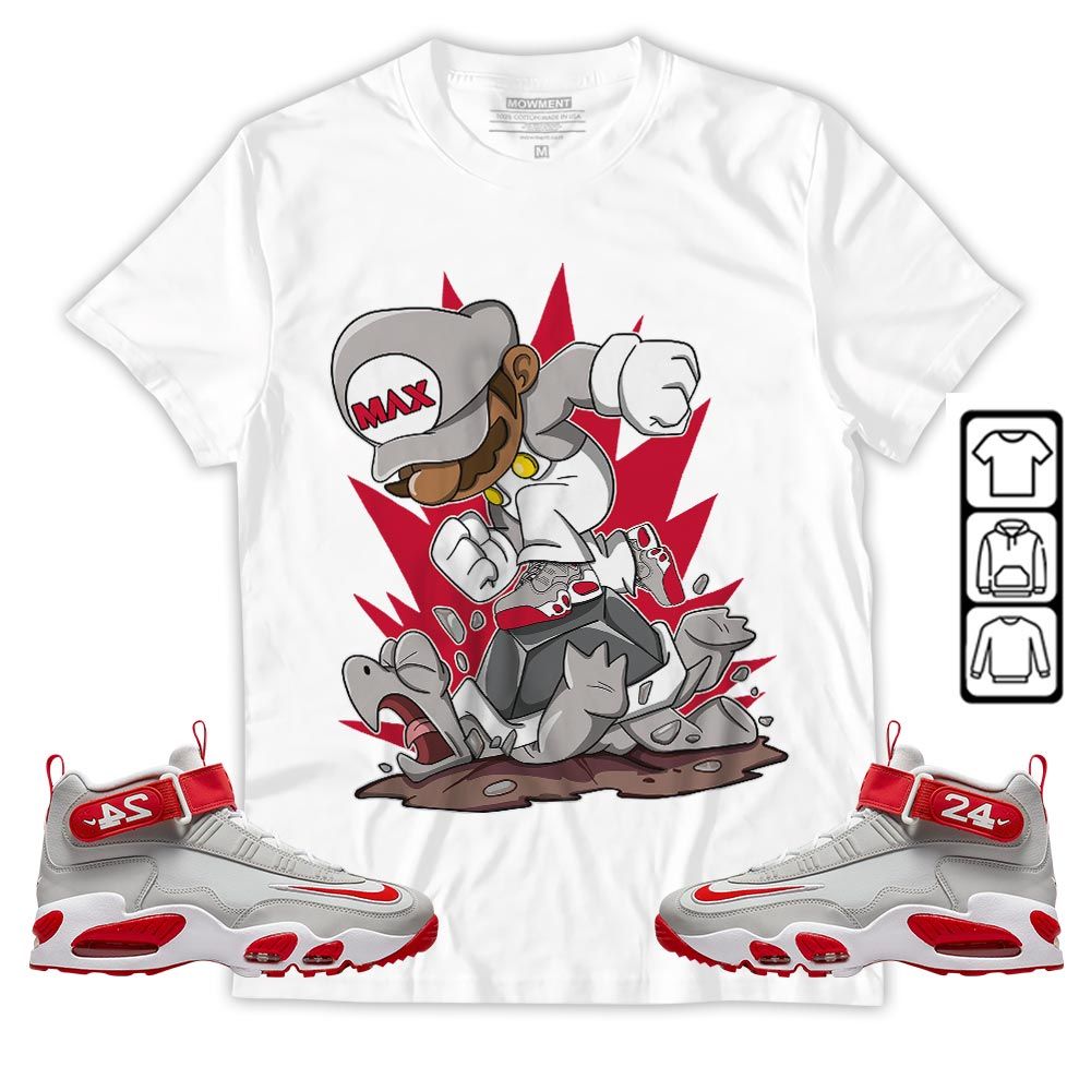 Game Crazy Sneaker Shirt Match Griffey Max 1 University Reds, Air Griffey Max 1 Gray Reds MKO T-Shirt Game Crazy Sneaker Shirt Match Griffey Max 1 University Reds, Air Griffey Max 1 Gray Reds MKO T-Shirt