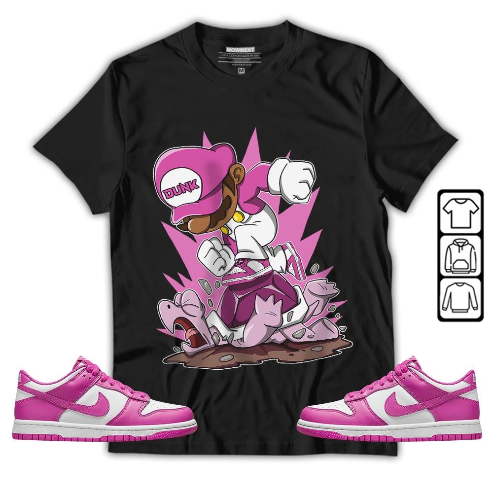 Game Crazy Sneaker Shirt Match GS Active Fuchsia, Dunk Low Active Fuchsia MKO T-Shirt