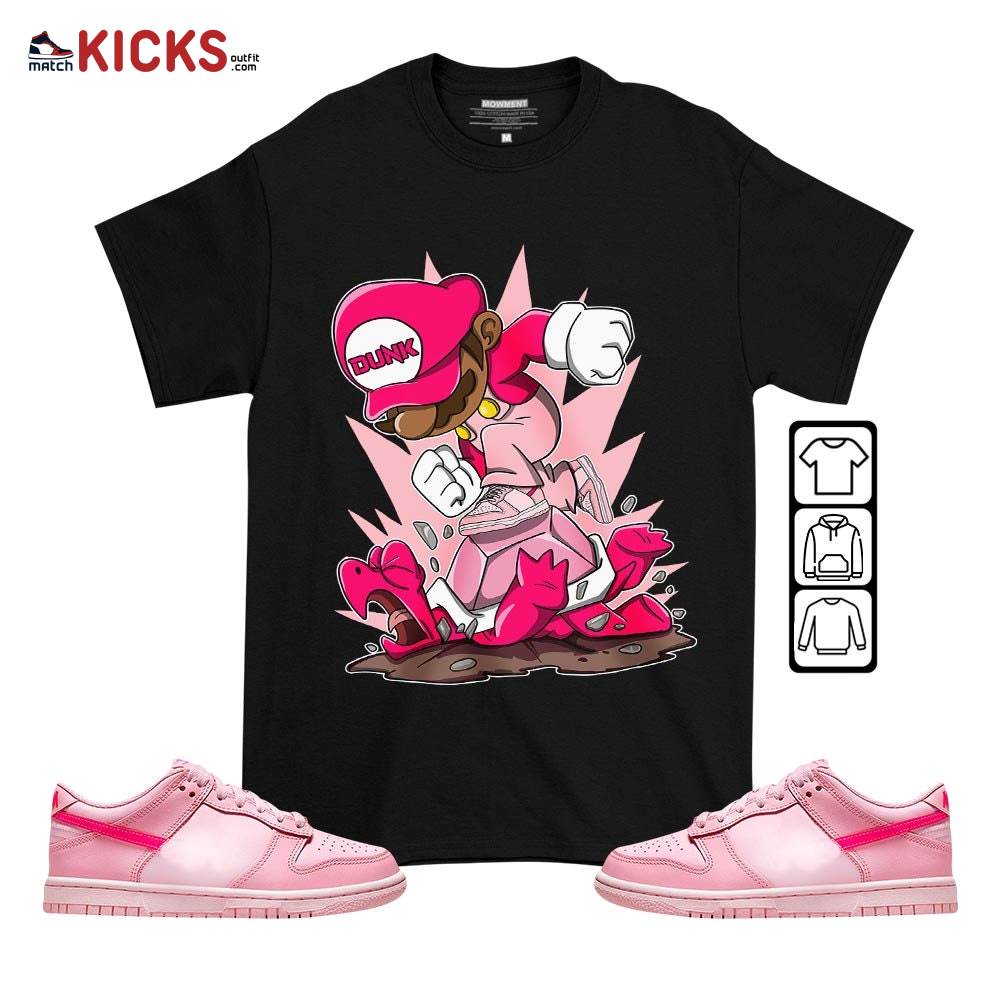 Game Crazy Sneaker Shirt Match Low Triple Pink, Dunk Low Triple Pink MKO T-Shirt