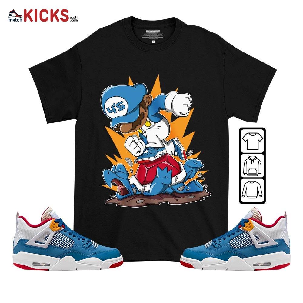 Game Crazy Sneaker Shirt Match Messy Room 4s, Jordan 4 GS Messy Room MKO T-Shirt