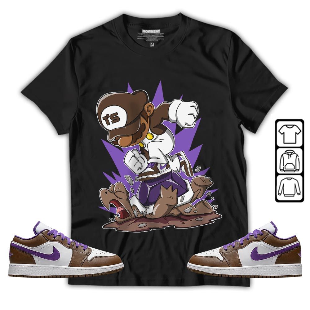 Game Crazy Sneaker Shirt Match Purple Mocha 1s, Jordan 1 Low Purple Mocha MKO T-Shirt Game Crazy Sneaker Shirt Match Purple Mocha 1s, Jordan 1 Low Purple Mocha MKO T-Shirt