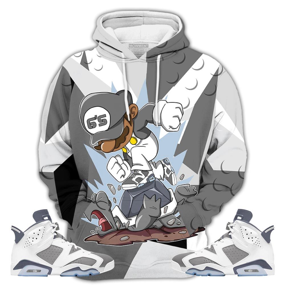 Game Crazy Sneaker Shirt Match Retro Cool Grey 6S, Jordan 6 Cool Grey Hoodie Sweatshirt Tee All Over Print MKO Shirt