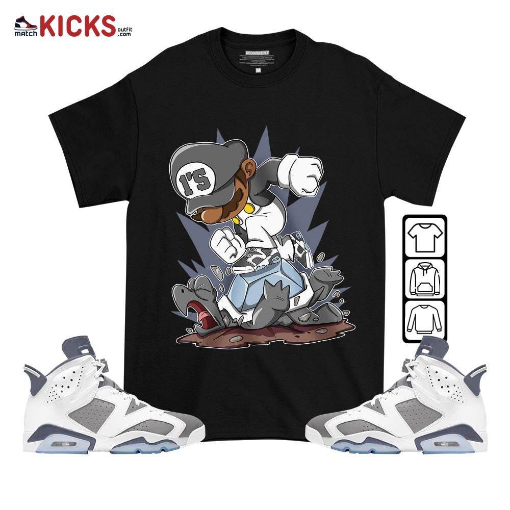 Game Crazy Sneaker Shirt Match Retro Cool Grey 6s, Jordan 6 Cool Grey MKO T-Shirt