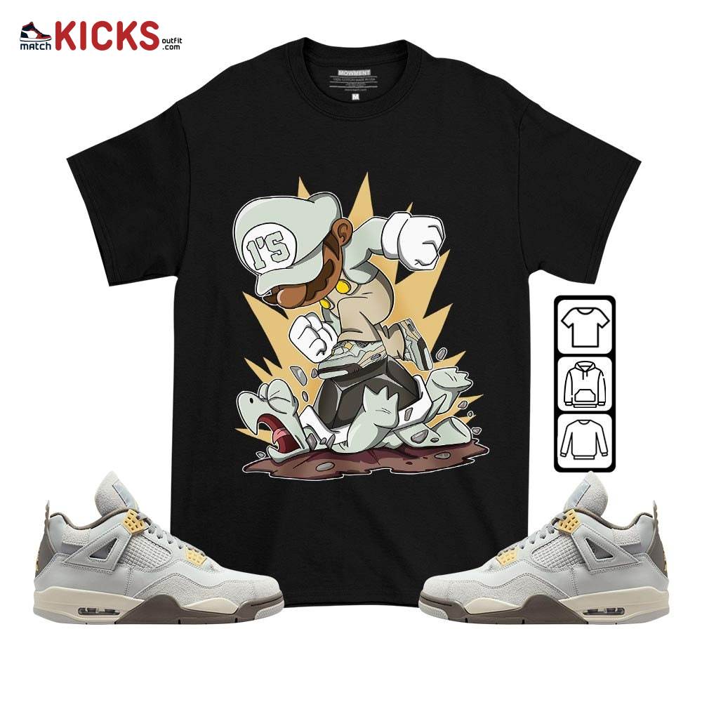 Game Crazy Sneaker Shirt Match Retro Craft 4s, Jordan 4 Craft Photon Dust MKO T-Shirt