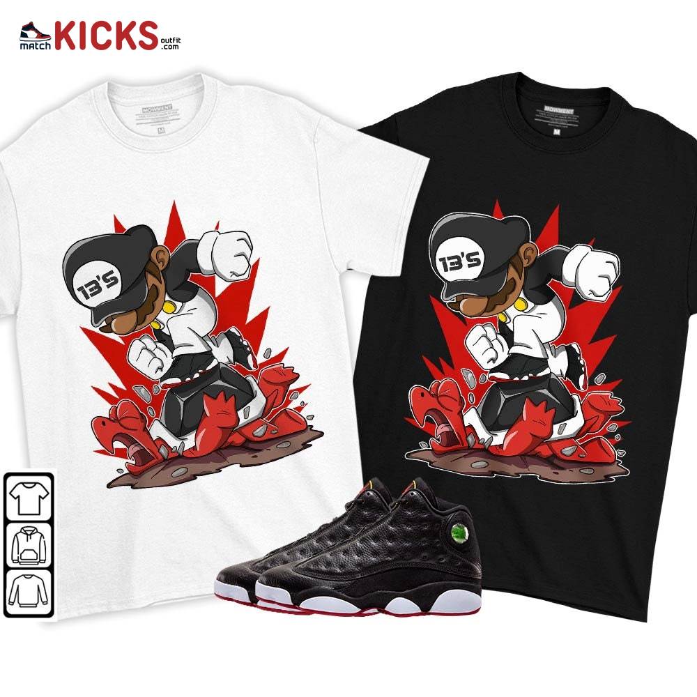 Game Crazy Sneaker Shirt Match Retro Playoffs 13s, Jordan 13 Playoffs MKO T-Shirt Game Crazy Sneaker Shirt Match Retro Playoffs 13s, Jordan 13 Playoffs MKO T-Shirt