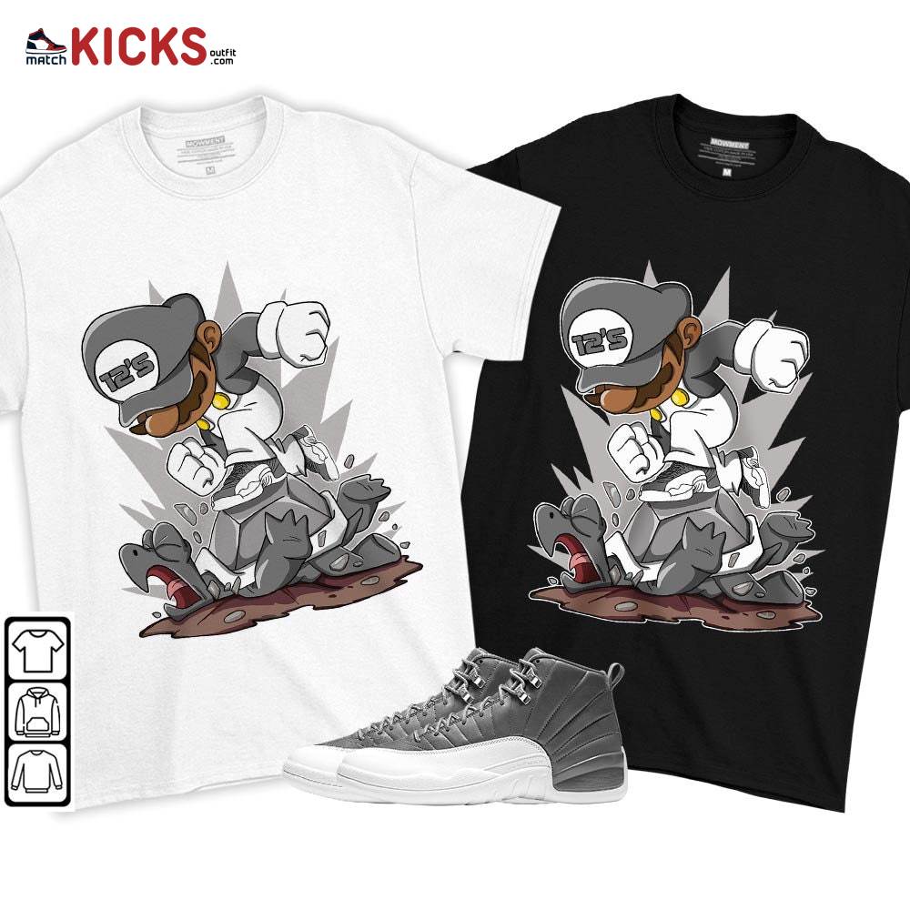 Game Crazy Sneaker Shirt Match Retro Stealth 12s, Jordan 12 Retro Stealth MKO T-Shirt