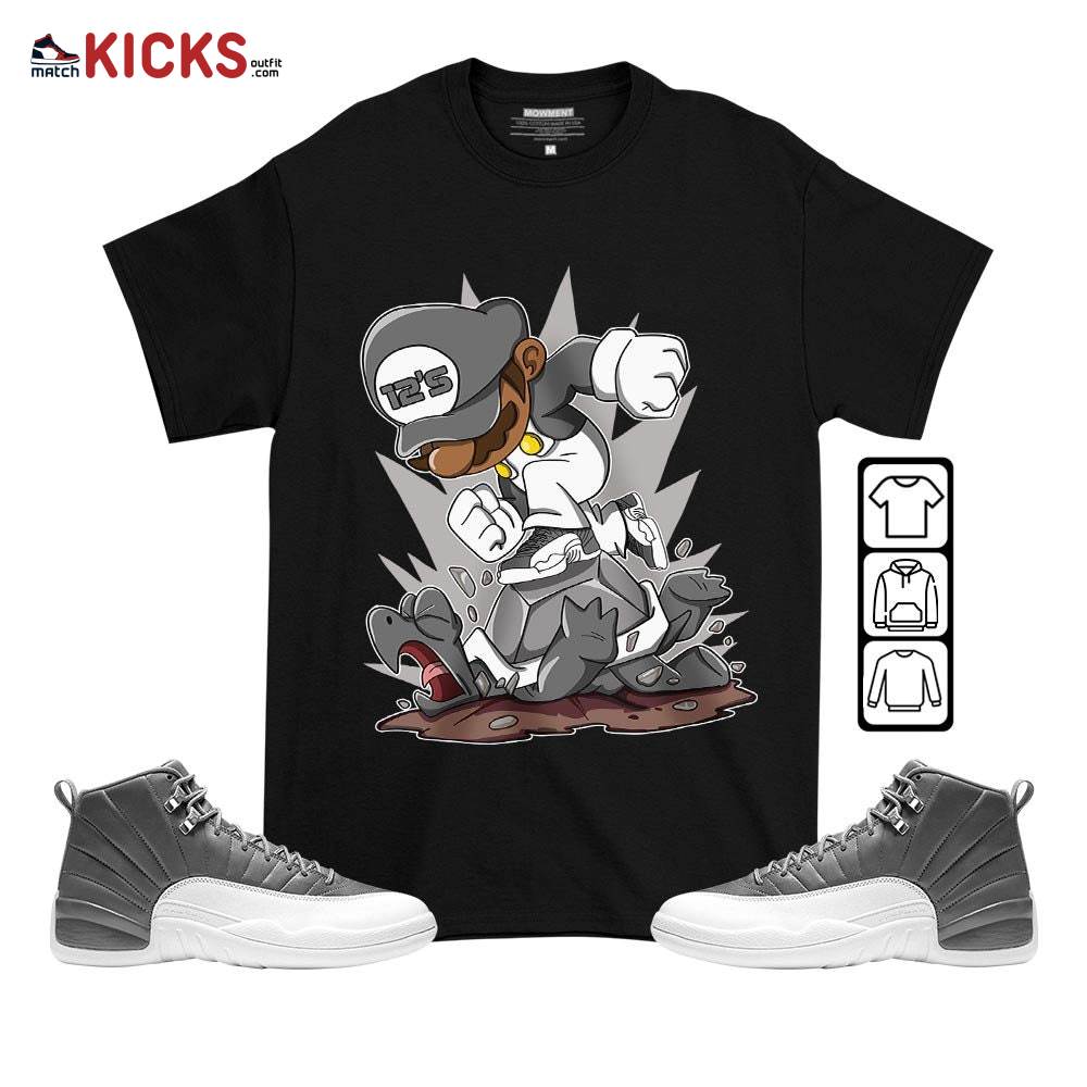 Game Crazy Sneaker Shirt Match Retro Stealth 12s, Jordan 12 Retro Stealth MKO T-Shirt