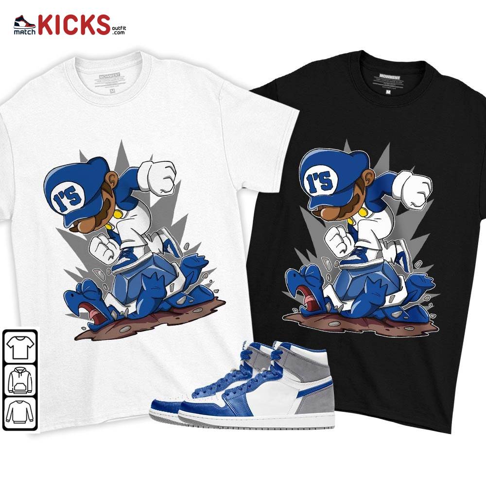 Game Crazy Sneaker Shirt Match True Blue 1s, Jordan 1 High OG True Blue MKO T-Shirt Game Crazy Sneaker Shirt Match True Blue 1s, Jordan 1 High OG True Blue MKO T-Shirt