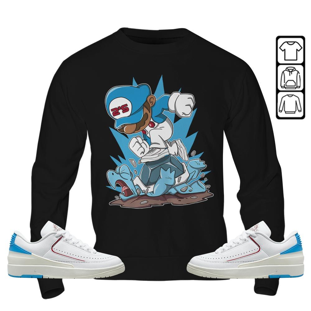 Game Crazy Sneaker Shirt Match University To Chicago 2s, Jordan 2 Low Blue To Chicago MKO T-Shirt Game Crazy Sneaker Shirt Match University To Chicago 2s, Jordan 2 Low Blue To Chicago MKO T-Shirt