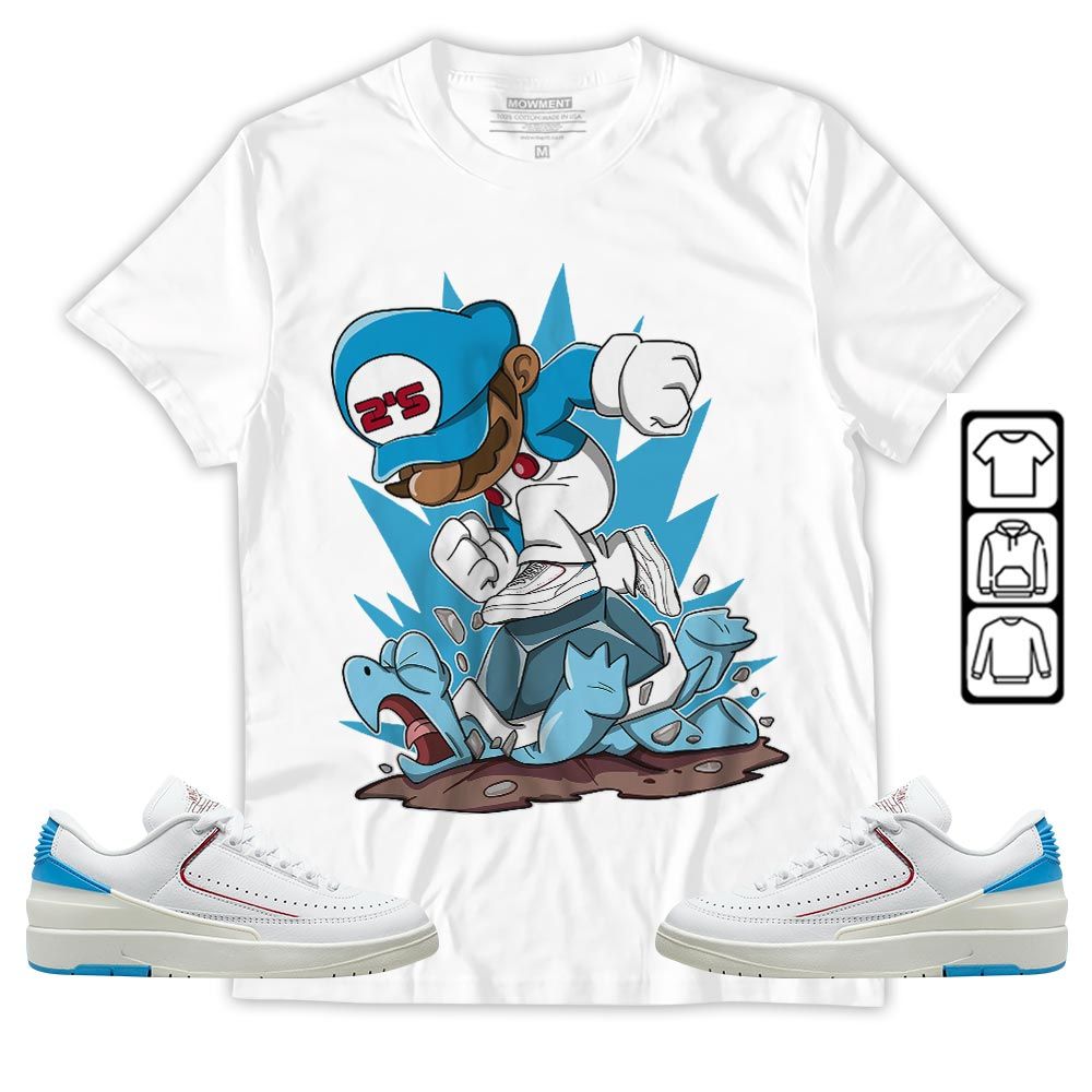 Game Crazy Sneaker Shirt Match University To Chicago 2s, Jordan 2 Low Blue To Chicago MKO T-Shirt Game Crazy Sneaker Shirt Match University To Chicago 2s, Jordan 2 Low Blue To Chicago MKO T-Shirt