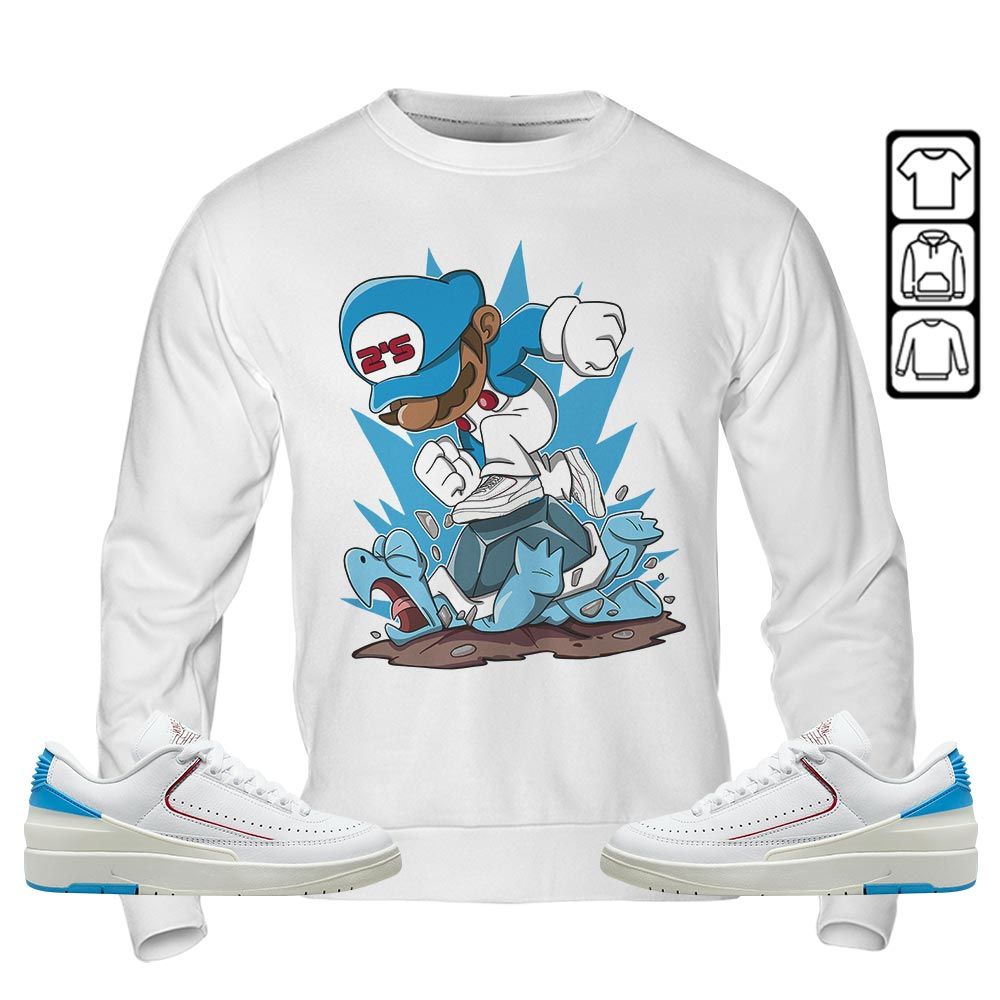 Game Crazy Sneaker Shirt Match University To Chicago 2s, Jordan 2 Low Blue To Chicago MKO T-Shirt Game Crazy Sneaker Shirt Match University To Chicago 2s, Jordan 2 Low Blue To Chicago MKO T-Shirt