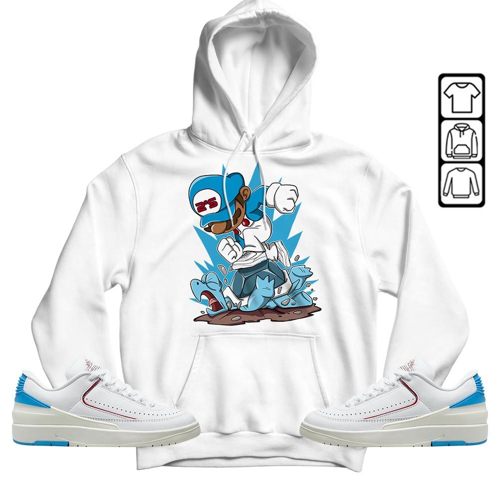 Game Crazy Sneaker Shirt Match University To Chicago 2s, Jordan 2 Low Blue To Chicago MKO T-Shirt