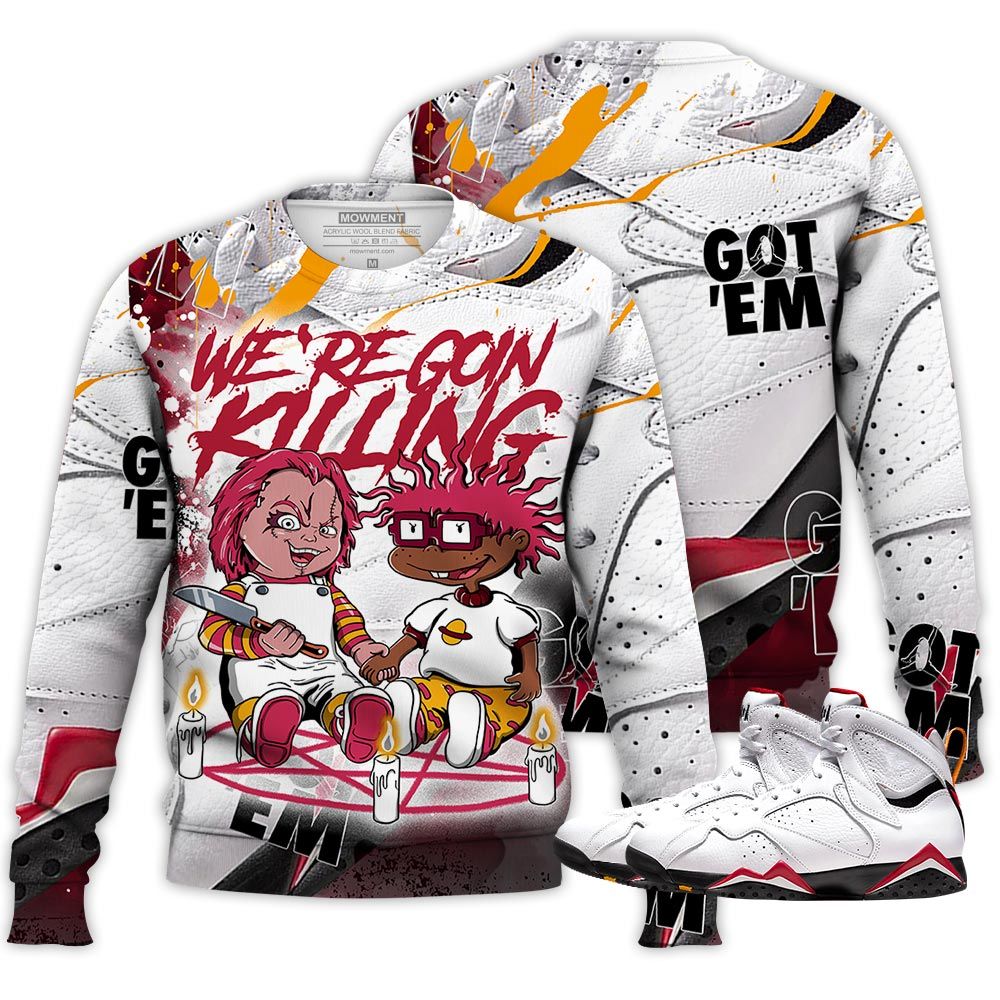 Gift Cartoon 90S Rugrats Horror Sneaker Shirt Match Og Cardinal 7S, Jordan 7 Retro Cardinal Hoodie Sweatshirt Tee All Over Print MKO Shirt Gift Cartoon 90S Rugrats Horror Sneaker Shirt Match Og Cardinal 7S, Jordan 7 Retro Cardinal Hoodie Sweatshirt Tee All Over Print MKO Shirt
