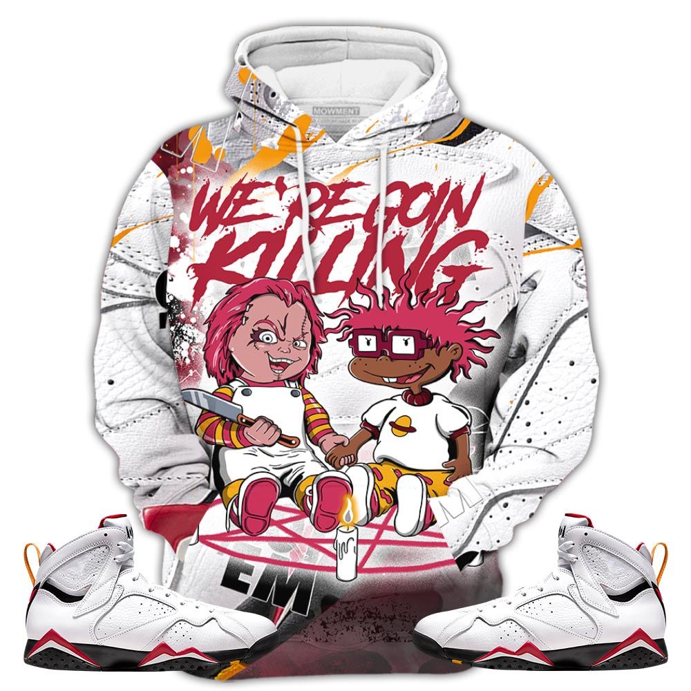 Gift Chuckie Rugrats Horror Sneaker Shirt Match Og Cardinal 7S, Jordan 7 Retro Cardinal Hoodie Sweatshirt Tee All Over Print MKO Shirt