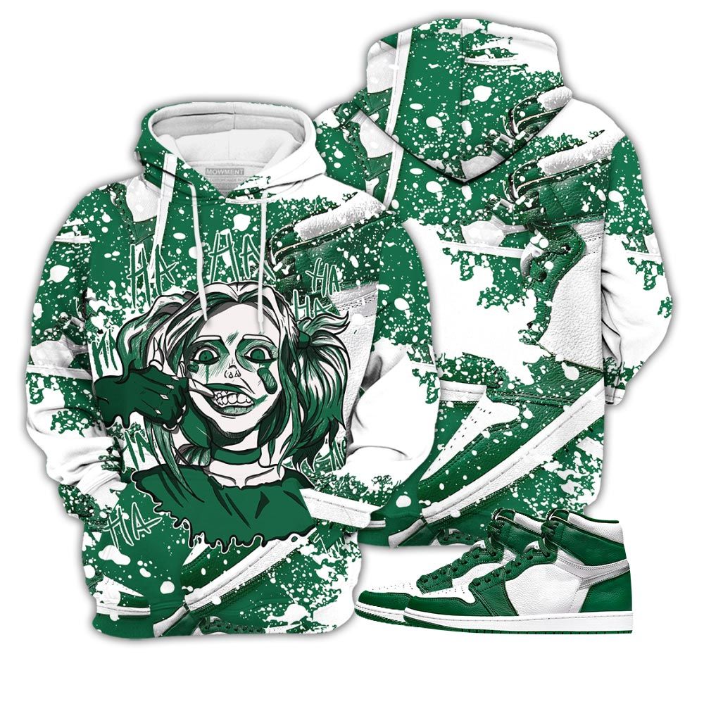Gift Harley Quinm Sneaker Shirt Match High Gorge Green 1S, Jordan 1 Retro High Gorge Green Hoodie Sweatshirt Tee All Over Print MKO Shirt Gift Harley Quinm Sneaker Shirt Match High Gorge Green 1S, Jordan 1 Retro High Gorge Green Hoodie Sweatshirt Tee All Over Print MKO Shirt