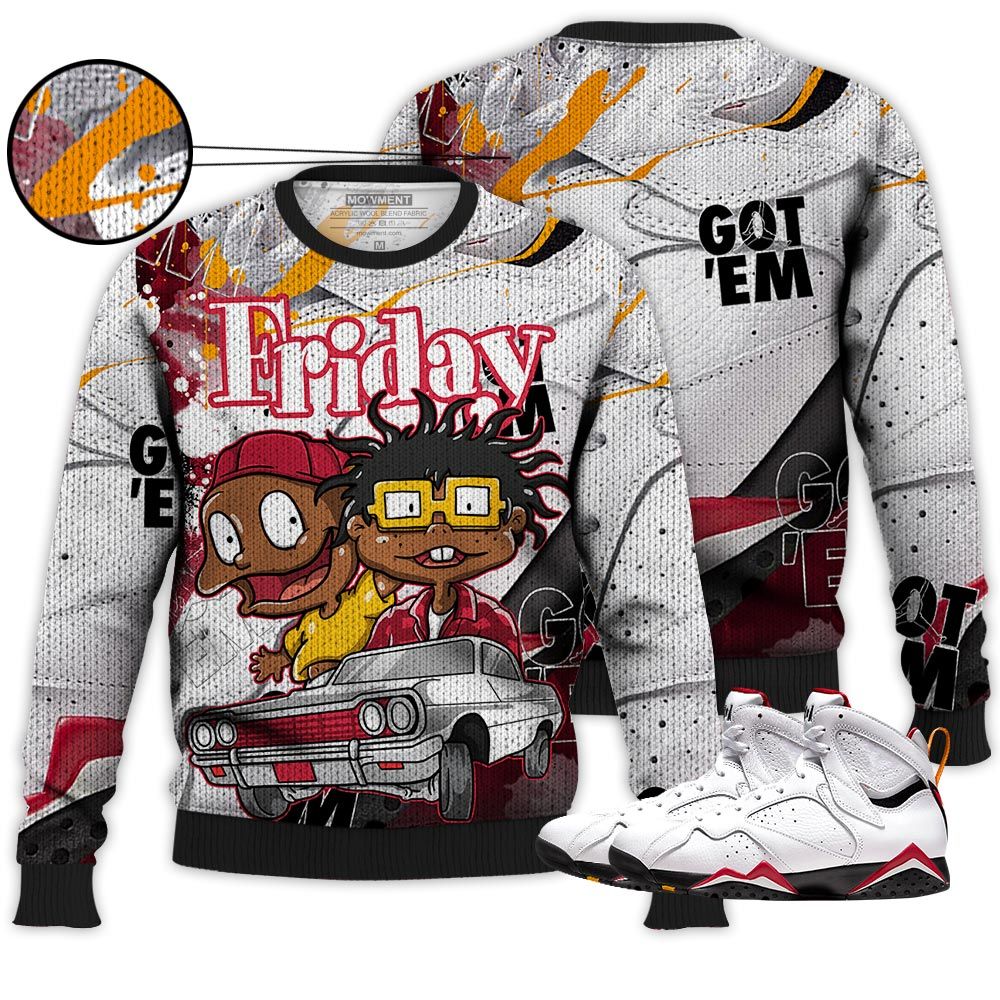 Gift Melanin Friday Cartoon 90S Sneaker Shirt Match Og Cardinal 7S, Jordan 7 Retro Cardinal Hoodie Sweatshirt Tee All Over Print MKO Shirt Gift Melanin Friday Cartoon 90S Sneaker Shirt Match Og Cardinal 7S, Jordan 7 Retro Cardinal Hoodie Sweatshirt Tee All Over Print MKO Shirt