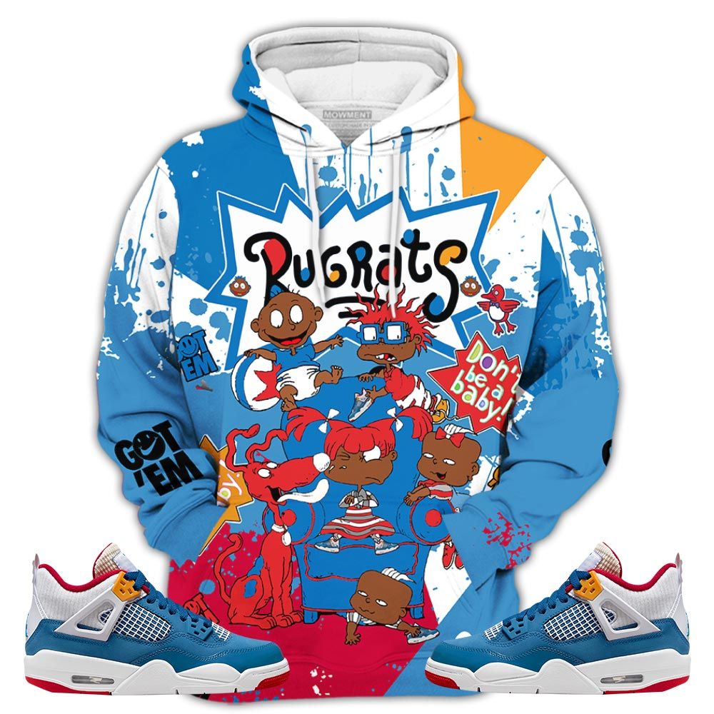 Gift Melanin Rugrats Kids Sneaker Shirt Match Retro Messy Room 4S, Jordan 4 Gs Messy Room Hoodie Sweatshirt Tee All Over Print MKO Shirt