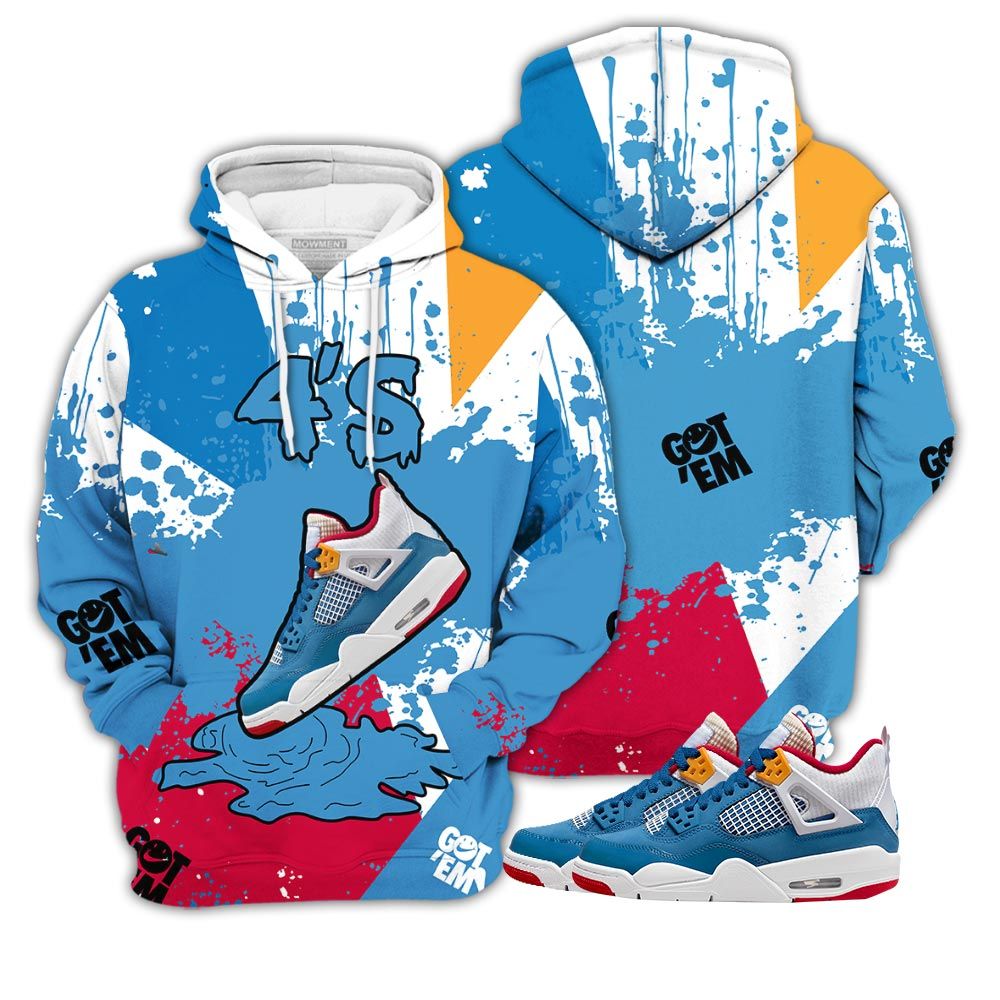 Gift Shoes Dripping Sneaker Shirt Match Retro Messy Room 4S, Jordan 4 Gs Messy Room Hoodie Sweatshirt Tee All Over Print MKO Shirt