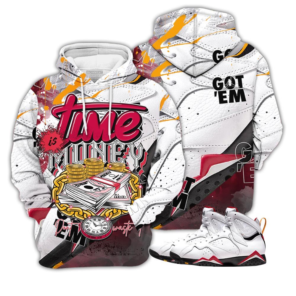 Gift Time Is Money Sneaker Shirt Match Og Cardinal 7S, Jordan 7 Retro Cardinal Hoodie Sweatshirt Tee All Over Print MKO Shirt Gift Time Is Money Sneaker Shirt Match Og Cardinal 7S, Jordan 7 Retro Cardinal Hoodie Sweatshirt Tee All Over Print MKO Shirt