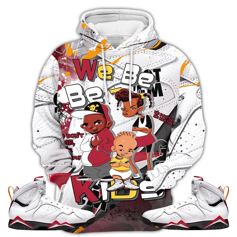 Gift We Bay-Bay Kids 90S Sneaker Shirt Match Og Cardinal 7S, Jordan 7 Retro Cardinal Hoodie Sweatshirt Tee All Over Print MKO Shirt
