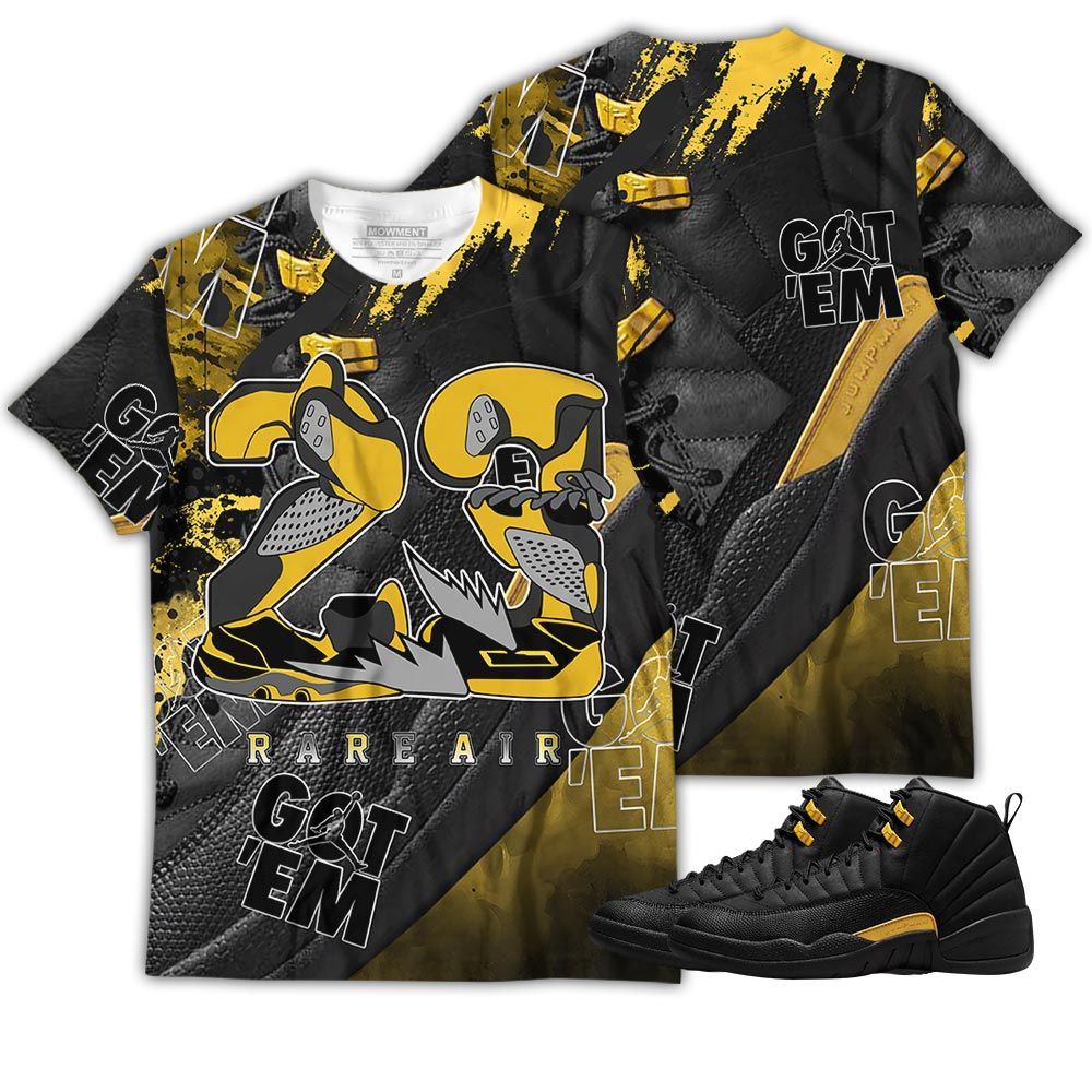 Gifts 23 Rare Air Sneaker Shirt Match Black Taxi 12S, Jordan 12 Retro Black Taxi Hoodie Sweatshirt Tee All Over Print MKO Shirt Gifts 23 Rare Air Sneaker Shirt Match Black Taxi 12S, Jordan 12 Retro Black Taxi Hoodie Sweatshirt Tee All Over Print MKO Shirt
