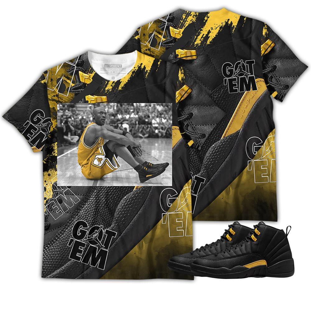Gifts Basketball Shoes Goat Number 23 Sneaker Shirt Match Black Taxi 12S, Jordan 12 Retro Black Taxi Hoodie Sweatshirt Tee All Over Print MKO Shirt Gifts Basketball Shoes Goat Number 23 Sneaker Shirt Match Black Taxi 12S, Jordan 12 Retro Black Taxi Hoodie Sweatshirt Tee All Over Print MKO Shirt
