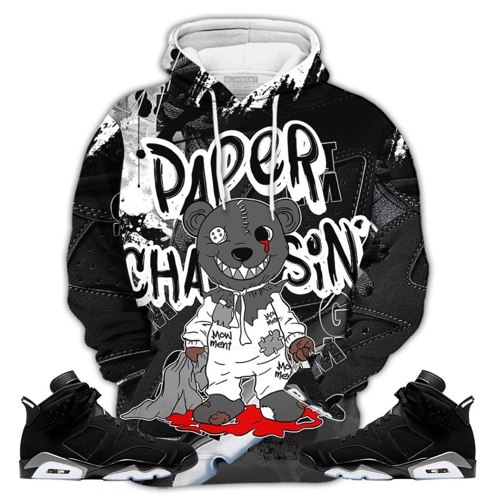 Gifts Bear Paper Chasin Sneaker Shirt Match Retro Metallic Silver 6S, Jordan 6 Black Chrome Hoodie Sweatshirt Tee All Over Print MKO Shirt Gifts Bear Paper Chasin Sneaker Shirt Match Retro Metallic Silver 6S, Jordan 6 Black Chrome Hoodie Sweatshirt Tee All Over Print MKO Shirt