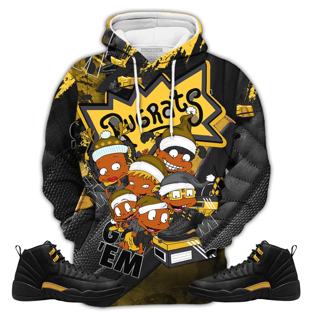 Gifts Rugrats Kids Xmas Sneaker Shirt Match Black Taxi 12S, Jordan 12 Retro Black Taxi Hoodie Sweatshirt Tee All Over Print MKO Shirt Gifts Rugrats Kids Xmas Sneaker Shirt Match Black Taxi 12S, Jordan 12 Retro Black Taxi Hoodie Sweatshirt Tee All Over Print MKO Shirt