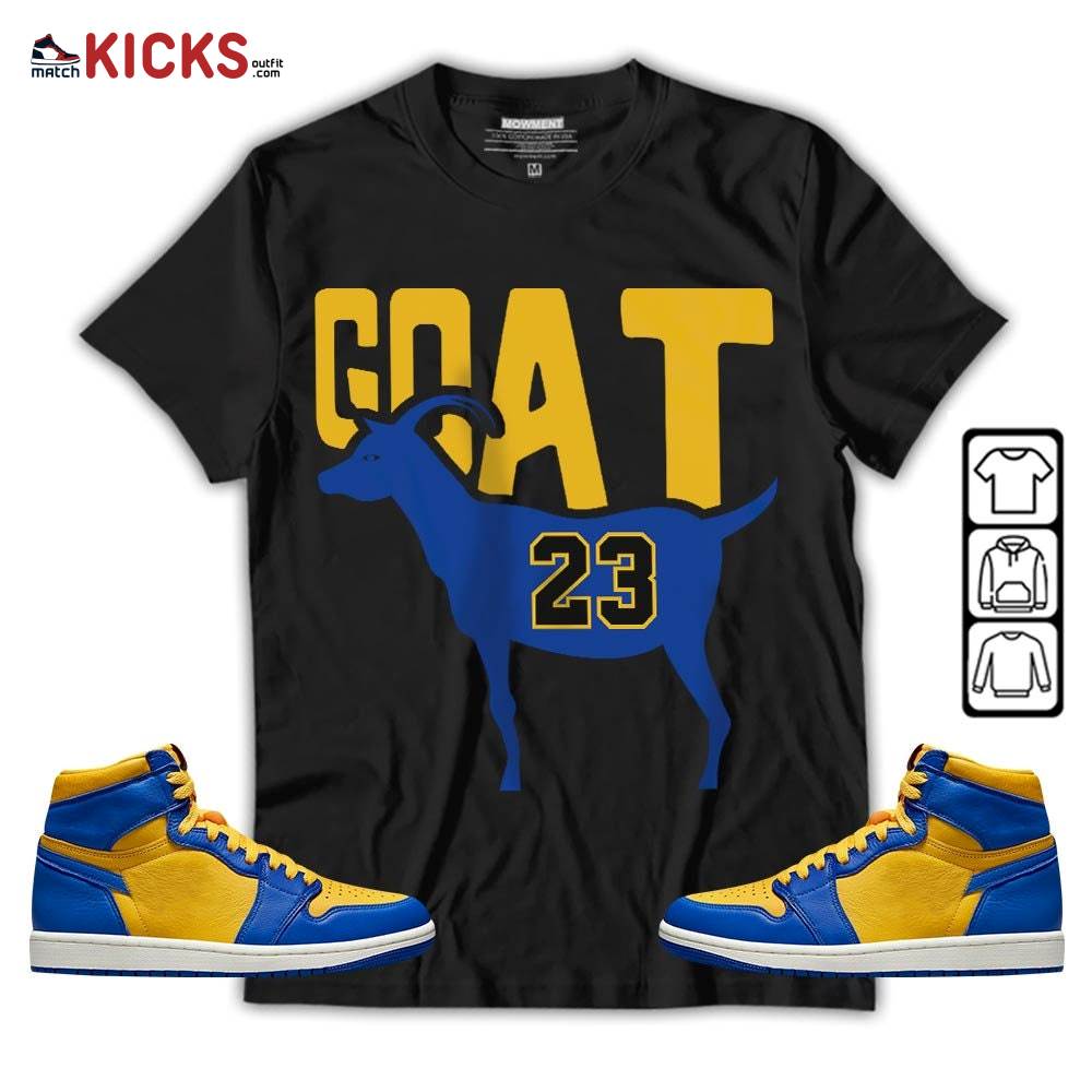 GOAT 23 Air Sneaker Shirt Match 2023 Laney 1s, Jordan 1 Retro High Laney MKO T-Shirt GOAT 23 Air Sneaker Shirt Match 2023 Laney 1s, Jordan 1 Retro High Laney MKO T-Shirt