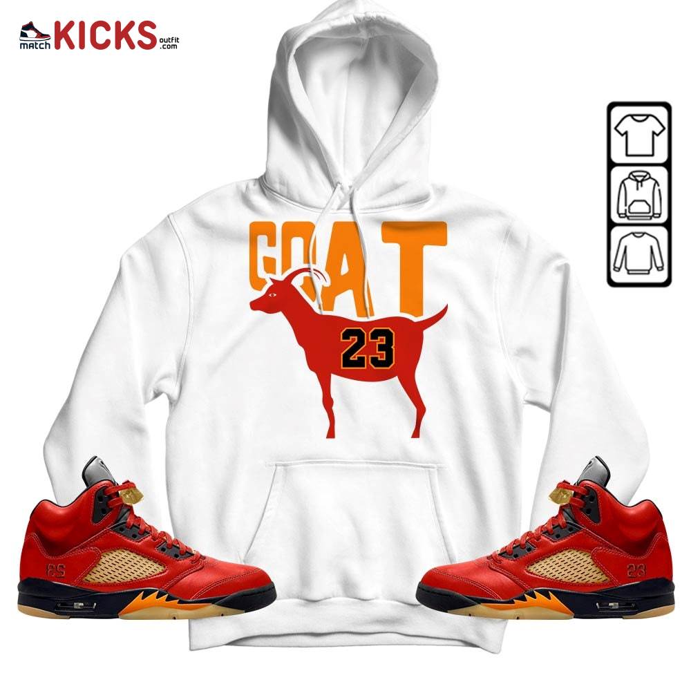 GOAT 23 Air Sneaker Shirt Match 5 Dunk On Mars, Jordan 5 Mars For Her MKO Hoodie