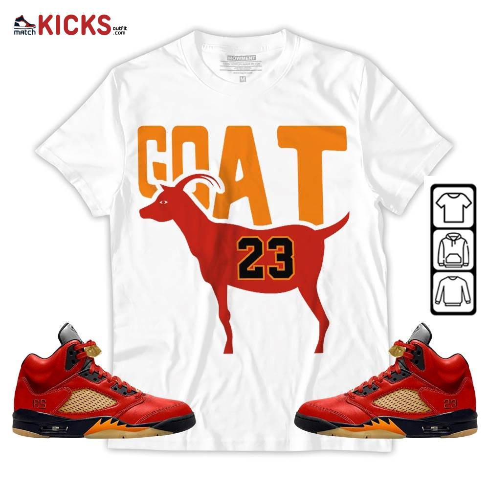 GOAT 23 Air Sneaker Shirt Match 5 Dunk On Mars, Jordan 5 Mars For Her MKO T-Shirt