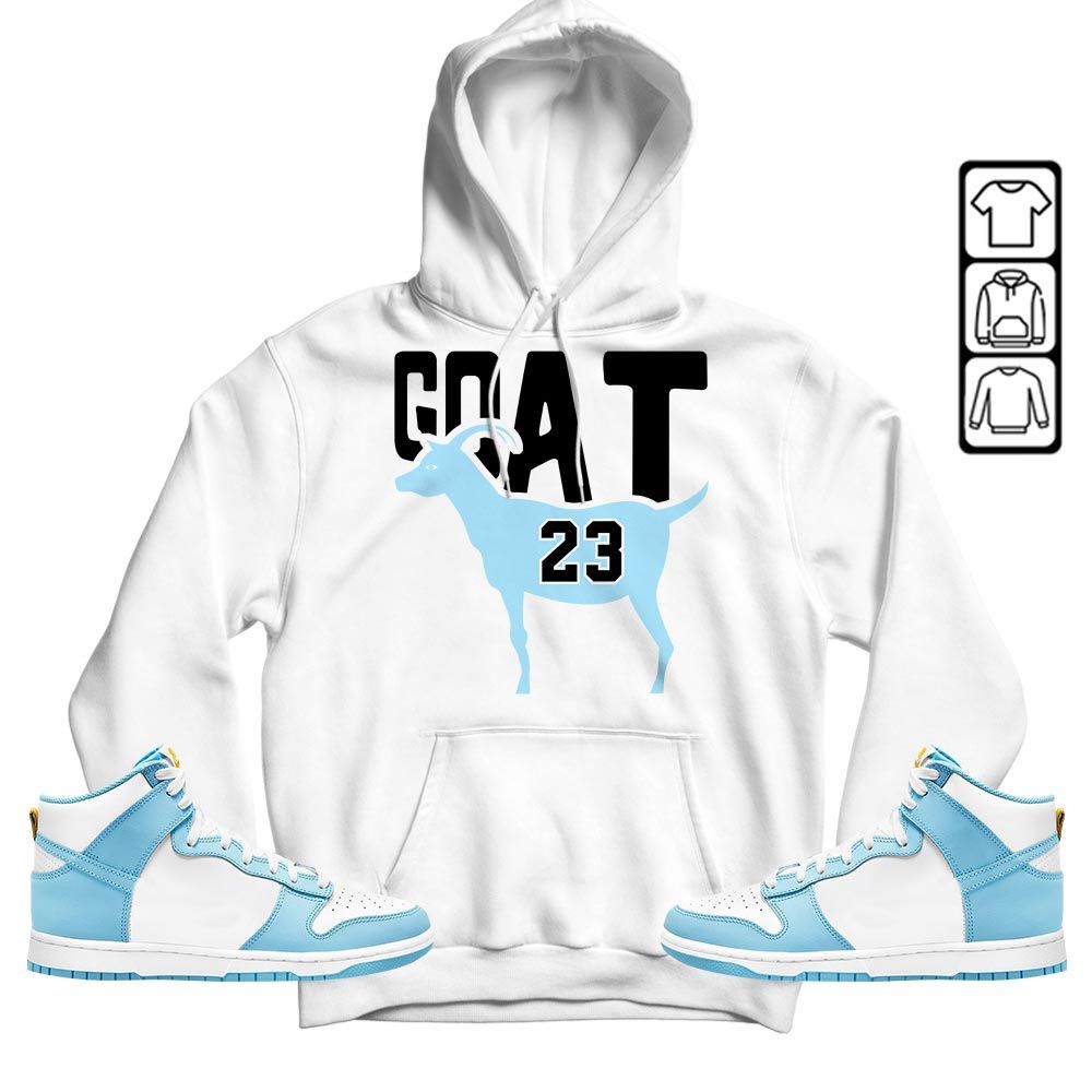 GOAT 23 Air Sneaker Shirt Match Dunk High Blue Chill, Dunk High Homer Simpson MKO T-Shirt